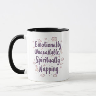 Mug Humour d'introverti impertinent avec des nuages mi