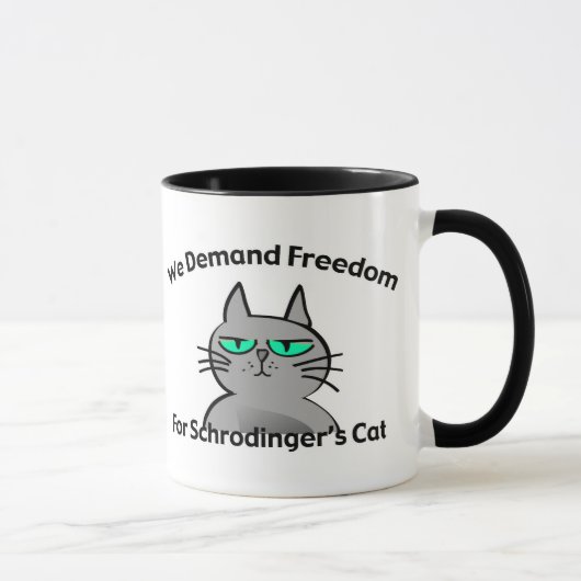 Mug Humour drôle de geek du chat de Schrodinger (Droite)