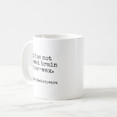 Mug Humour drôle Shakespeare Insult littérature (Devant gauche)