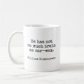 Mug Humour drôle Shakespeare Insult littérature (Gauche)