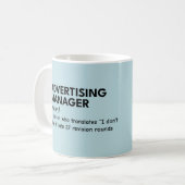Mug Humour du responsable marketing intelligent (Devant gauche)