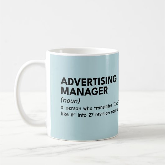 Mug Humour du responsable marketing intelligent (Gauche)