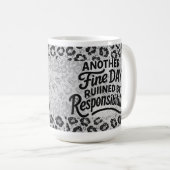 Mug Humour et responsabilité Imprimé léopard (Devant droit)