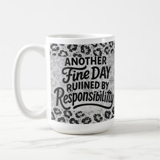 Mug Humour et responsabilité Imprimé léopard (Gauche)