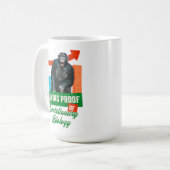 Mug Humour Évolutionnaire Biologie Chimpanzé Drôle (Devant gauche)