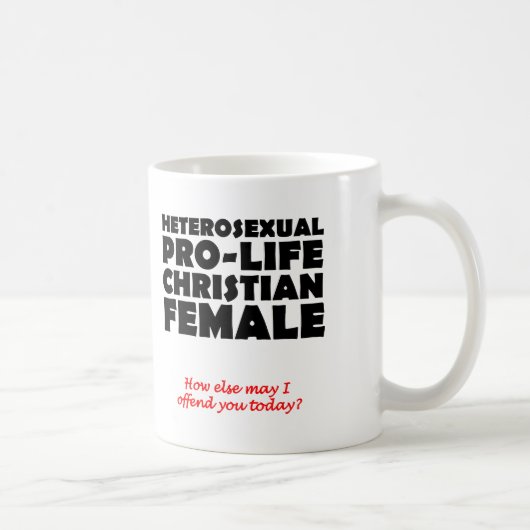 Mug Humour Féminin Chrétien Pro-vie Offensant (Droite)