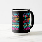 Mug Humour Gen X Noir (Devant droit)
