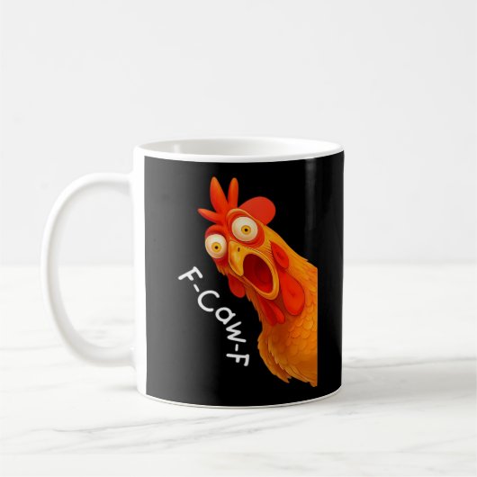 Mug Humour gothique drôle F-Caw-F corbeau (Gauche)