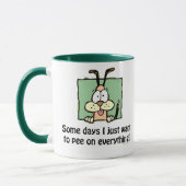 Mug Humour idiot de pipi de chien (Gauche)