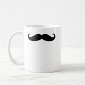 Mug Humour noir de moustache pour des papas (Gauche)