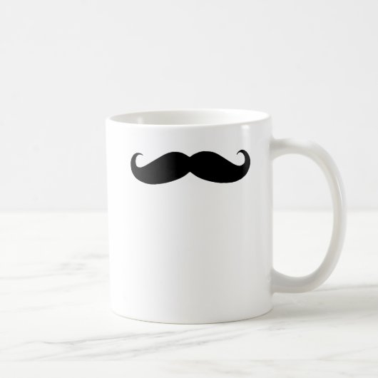 Mug Humour noir de moustache pour des papas (Droite)