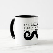 Mug Humour Noir Drôle Je Moustache (Devant gauche)