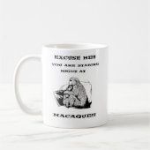 Mug humour offensif Funny Macaque singe (Gauche)