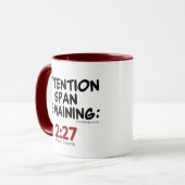 Mug Humour restant de durée d'attention (Devant gauche)