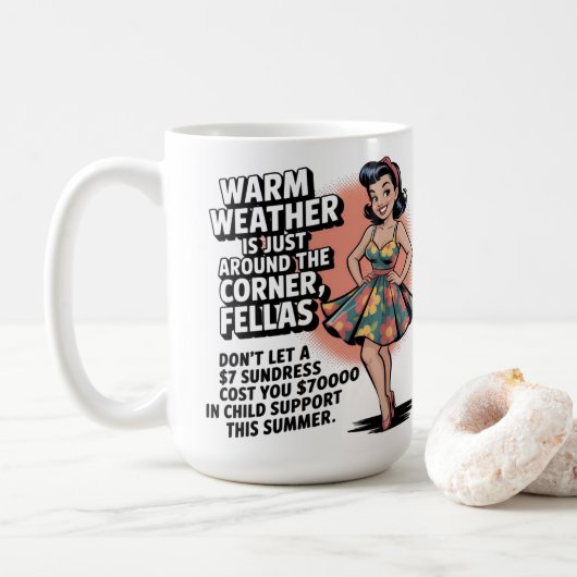Mug Humour Rétro des Années 50 – Citation Amusante d'A (Avec donut)