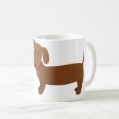 Mug Humour rouge de propriétaire de teckel (Devant droit)