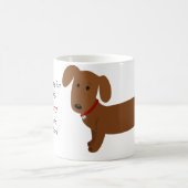 Mug Humour rouge de propriétaire de teckel (Centre)