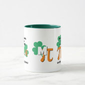 Mug Humour Saint Patrick's Day Pi Day Math Monogramme (Centre)