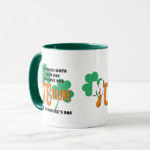 Mug Humour Saint Patrick's Day Pi Day Math Monogramme (Devant gauche)