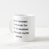 Mug Humour sourd, malentendant, plaisir de surdité, bl (Devant gauche)