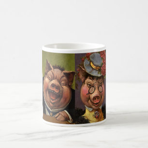 Mug Humour vintage, Drôle Cochons Victoriens Rire