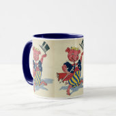Mug Humour vintage, Jolie Danse De Cochon Danses (Devant gauche)