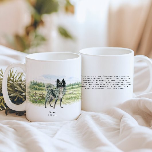 Mug Hungarian Mudi | Watercolor Dog & Breed Quote