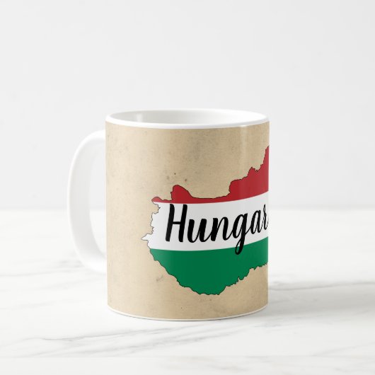 Mug Hungary Flag Silhouette (Devant gauche)
