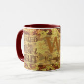 Mug Hunter Orange Camouflage Glitter Camo Name (Devant gauche)