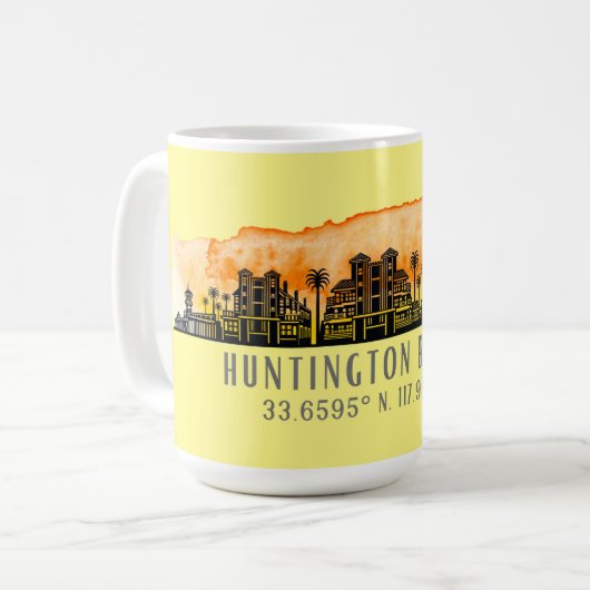 Mug Huntington Beach City Silhouette (Devant gauche)