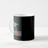 Mug Hurlant pour la sensibilisation à l'autisme t rex (Devant gauche)