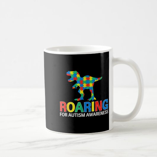 Mug Hurlant pour la sensibilisation à l'autisme t rex (Droite)