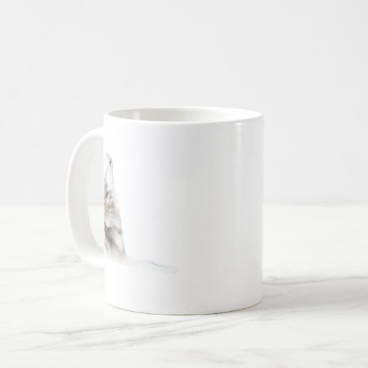 Mug hurlements de loups gris sauvage (Devant gauche)