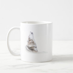 Mug hurlements de loups gris sauvage