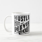 Mug Hurler Hustle Hit & Never Quit, GAA Jeux Gaelic (Gauche)