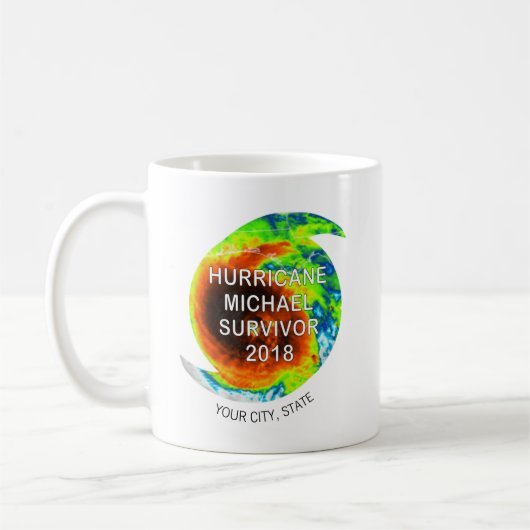 Mug HURRICANE MICHAEL SURVIVOR 2018 | City, State (Gauche)
