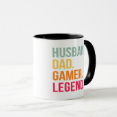 Mug Husband Dad Gamer Legend (Devant droit)