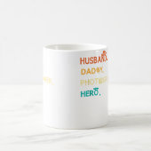 Mug Husband Daddy Photographer Hero Retro Vintage Phot (Centre)