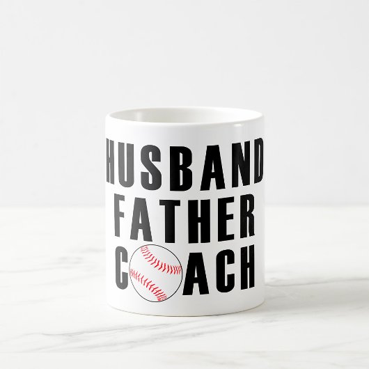 Mug Husband Father Coach Baseball Dad Quote