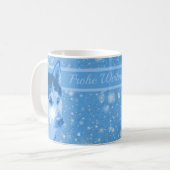 Mug Husky bleu Joyeux Noël papa (Devant gauche)