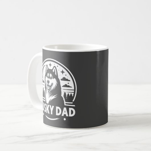 Mug Husky Dad Gift Chien Propriétaire Sibérien Huskies (Devant gauche)