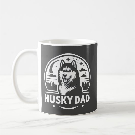 Mug Husky Dad Gift Chien Propriétaire Sibérien Huskies (Gauche)