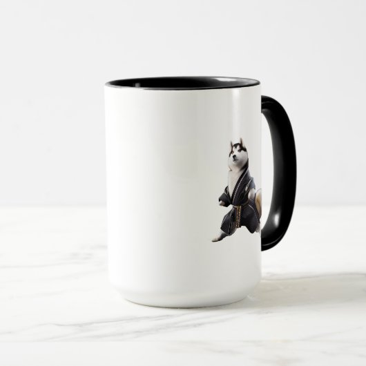 Mug Husky Dog connaît Karate, Husky Dog Karate Player (Devant droit)