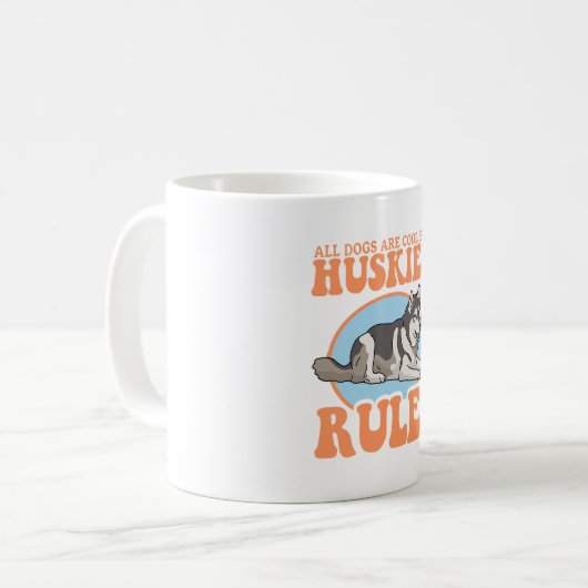Mug Husky Dog Owner Huskies (Devant gauche)