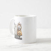 Mug Husky Halloween Ghost Pumpkin (Devant gauche)