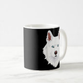 Mug Husky - Husky Sibérien - Chien blanc (Devant droit)