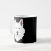 Mug Husky - Husky Sibérien - Chien blanc (Devant gauche)