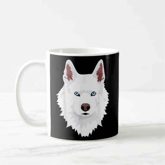 Mug Husky - Husky Sibérien - Chien blanc (Gauche)