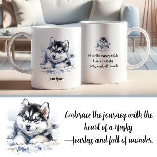 Mug Husky Sibérie Personnalisé avec Citation Inspi