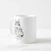 Mug Husky sibérien à l'aquarelle (Devant gauche)
